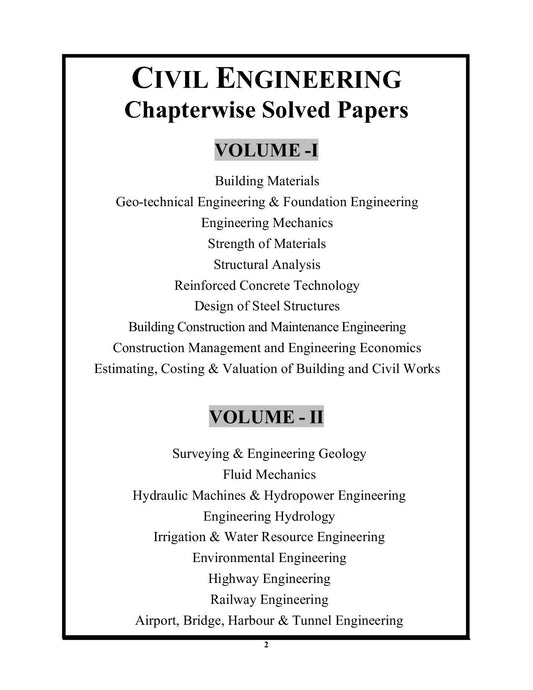 UPPSC State PSC AE Civil Engineering (English Medium) Chapter-Wise Solved Papers Exam Planner Vol.2