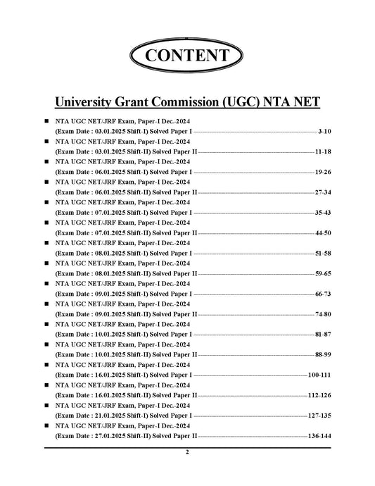 UGC NET JRF Compulsory Paper-I Solved Papers Volume 6 English Medium 2025