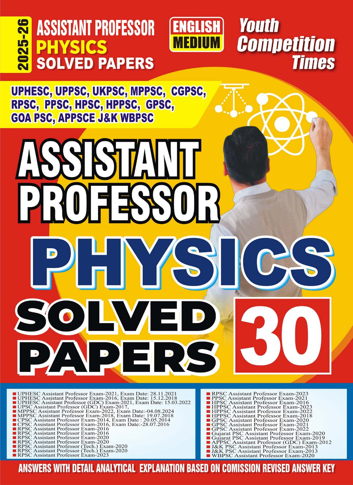 Assistant Professor  Physics (English Medium) 30 Sets Solved Papers 2025-26