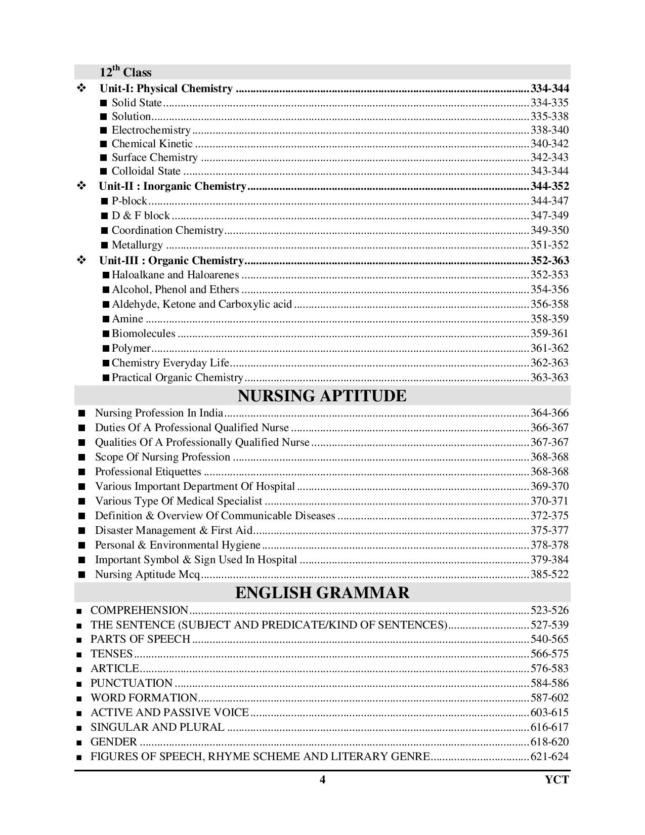 B.Sc. Nursing Chapterwise Exam Pointer Hindi Medium 2025