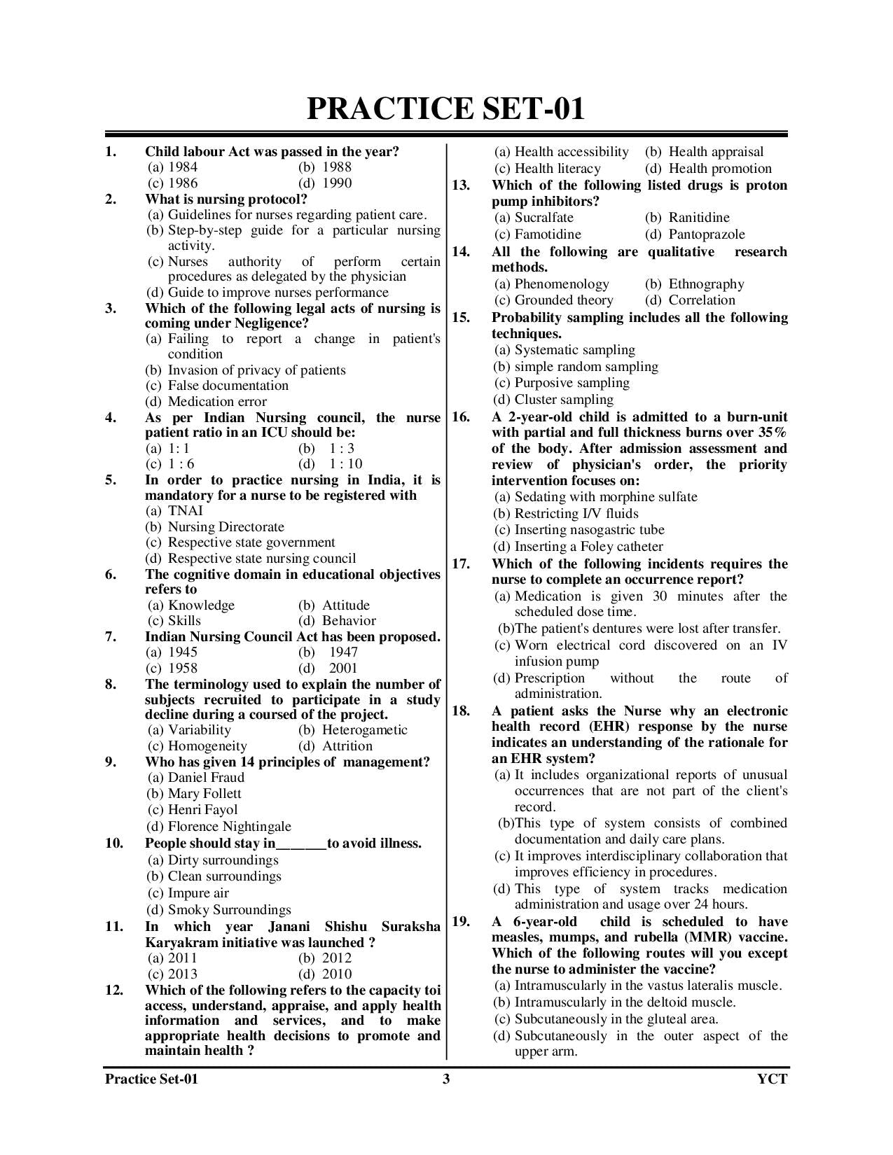 B.Sc. Nursing UPCNET Entrance Examination 4 Years 2025-26 English Medium
