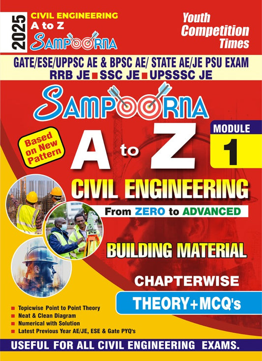 Sampoorna Civil Engineering A to Z – Complete Study & Practice Module (Modules 1–4) Combo (Set of 4 Books)