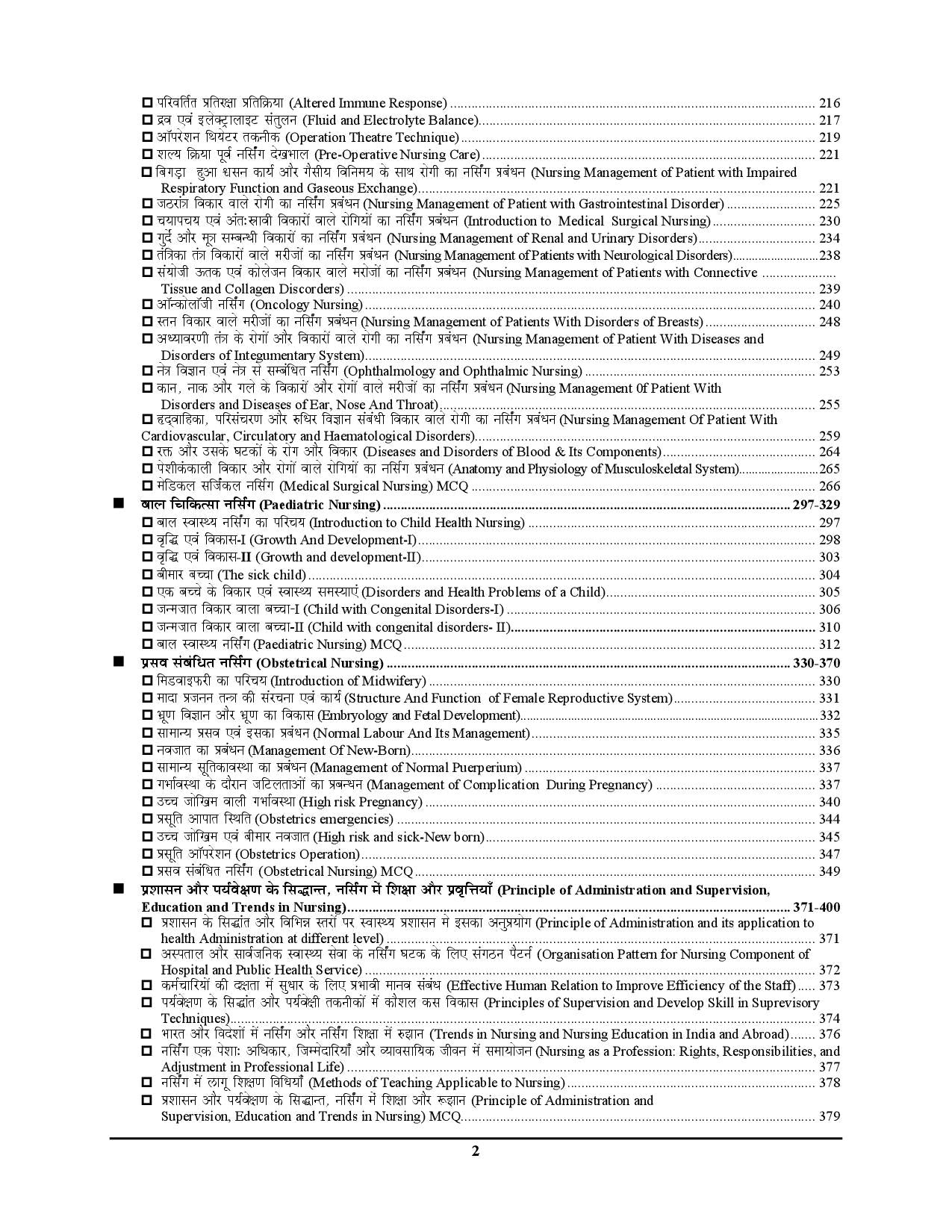 BTSC Staff Nurse Chapterwise Study Material & Question Bank 2025-26 Hindi Medium