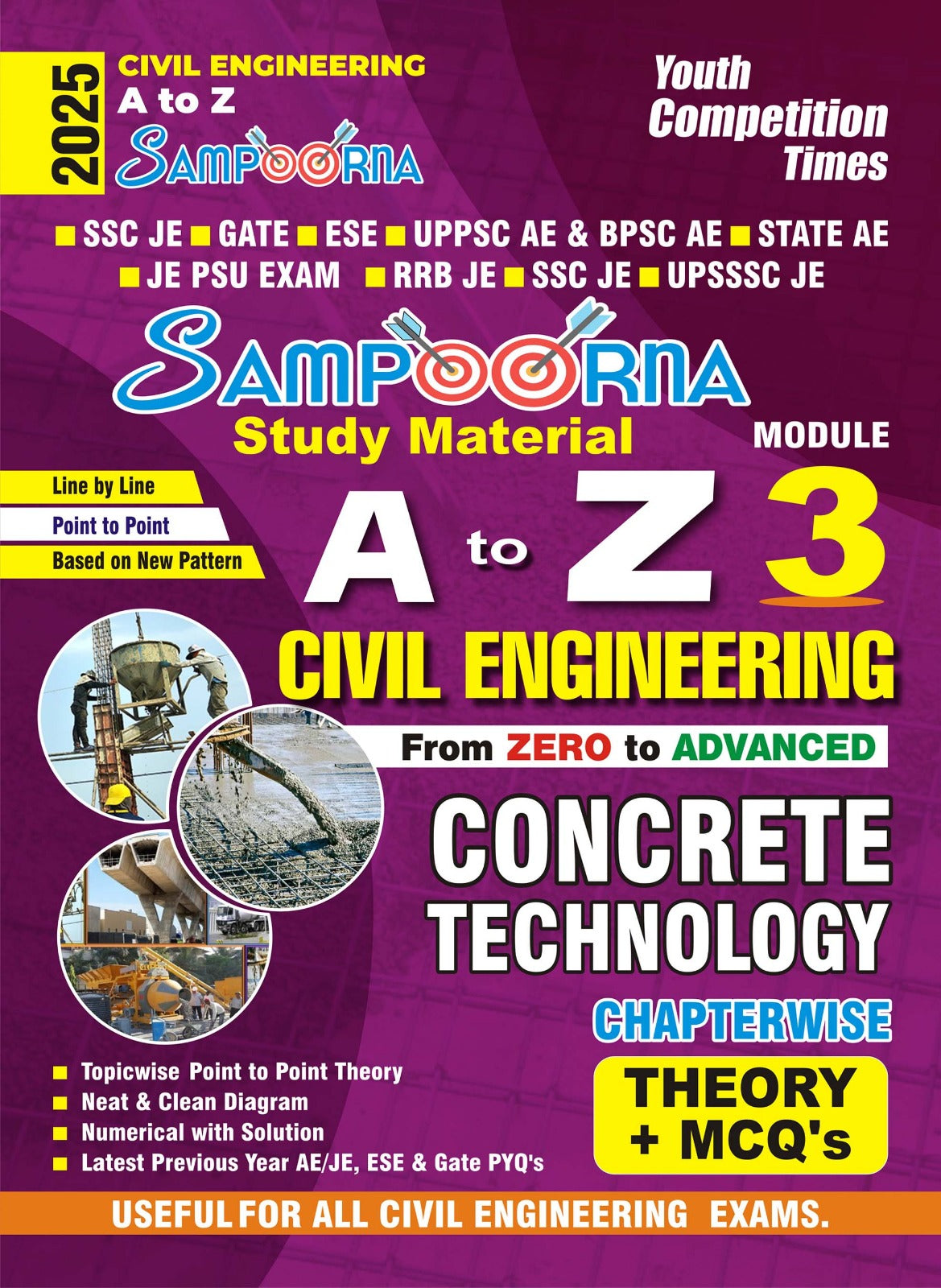 Civil Engineering A To Z Sampoorna Vol.3 Chapterwise Theory & MCQ's 2025 English Medium