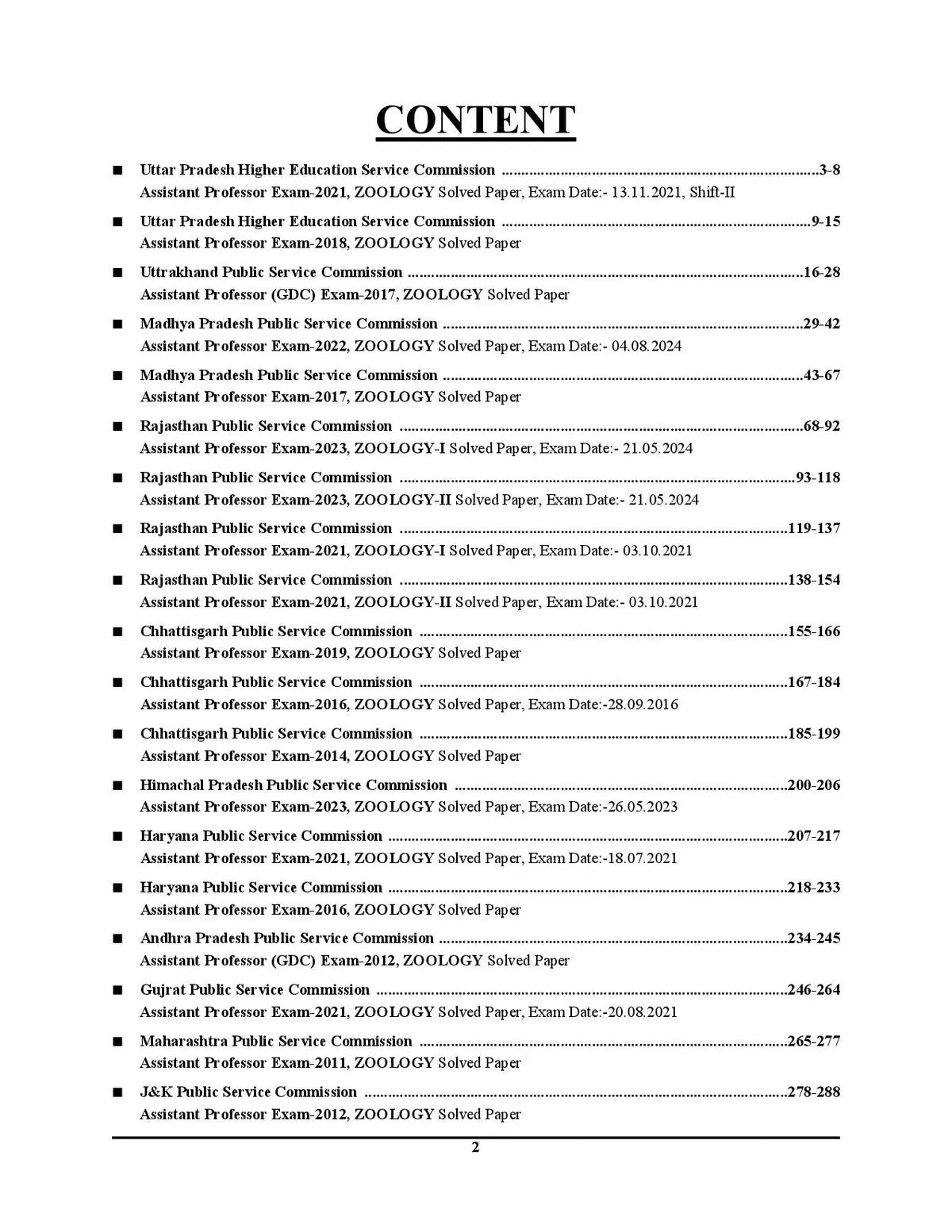 Assistant Professor Zoology 18 Solved Papers 2025-26 English-Medium