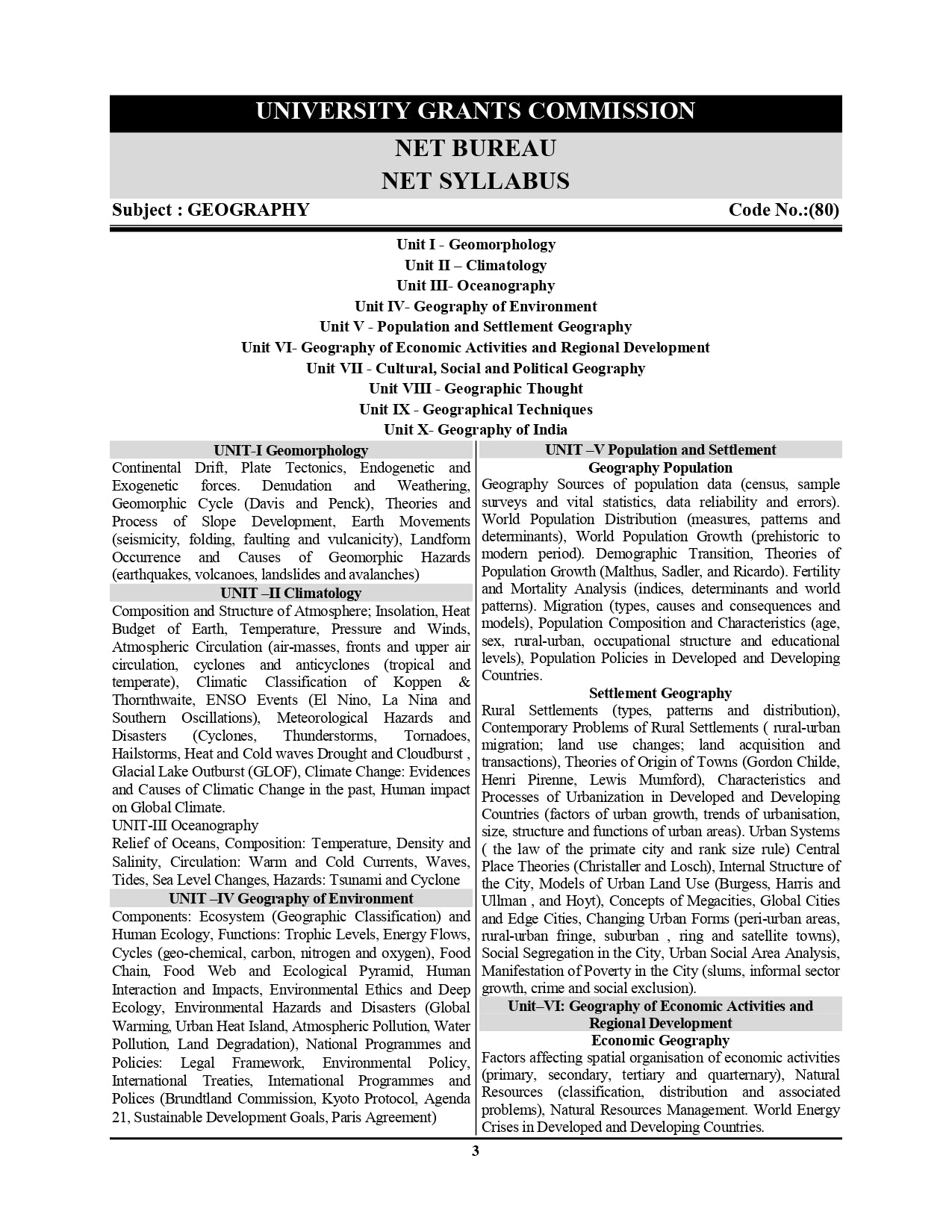 NTA/UGC-NET/JRF in Geography Solved Papers in English