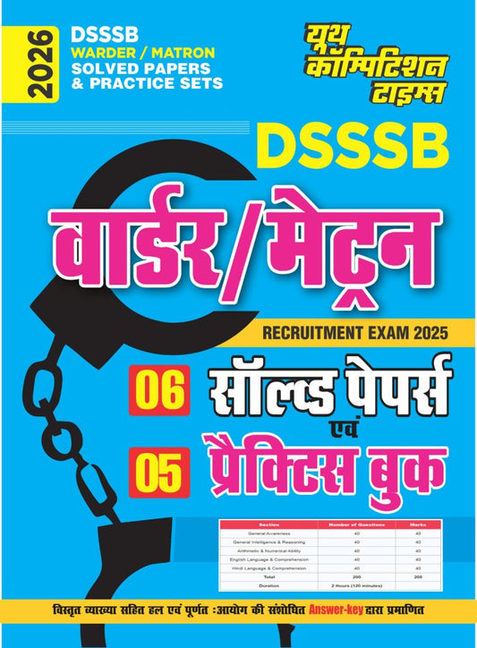 DSSSB Warder/Matron Solved Papers & Practice Book 2025