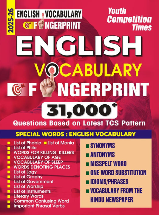 English Vocabulary Fingerprint (31000+ Questions Based on Latest TCS Pattern) - 2025-26