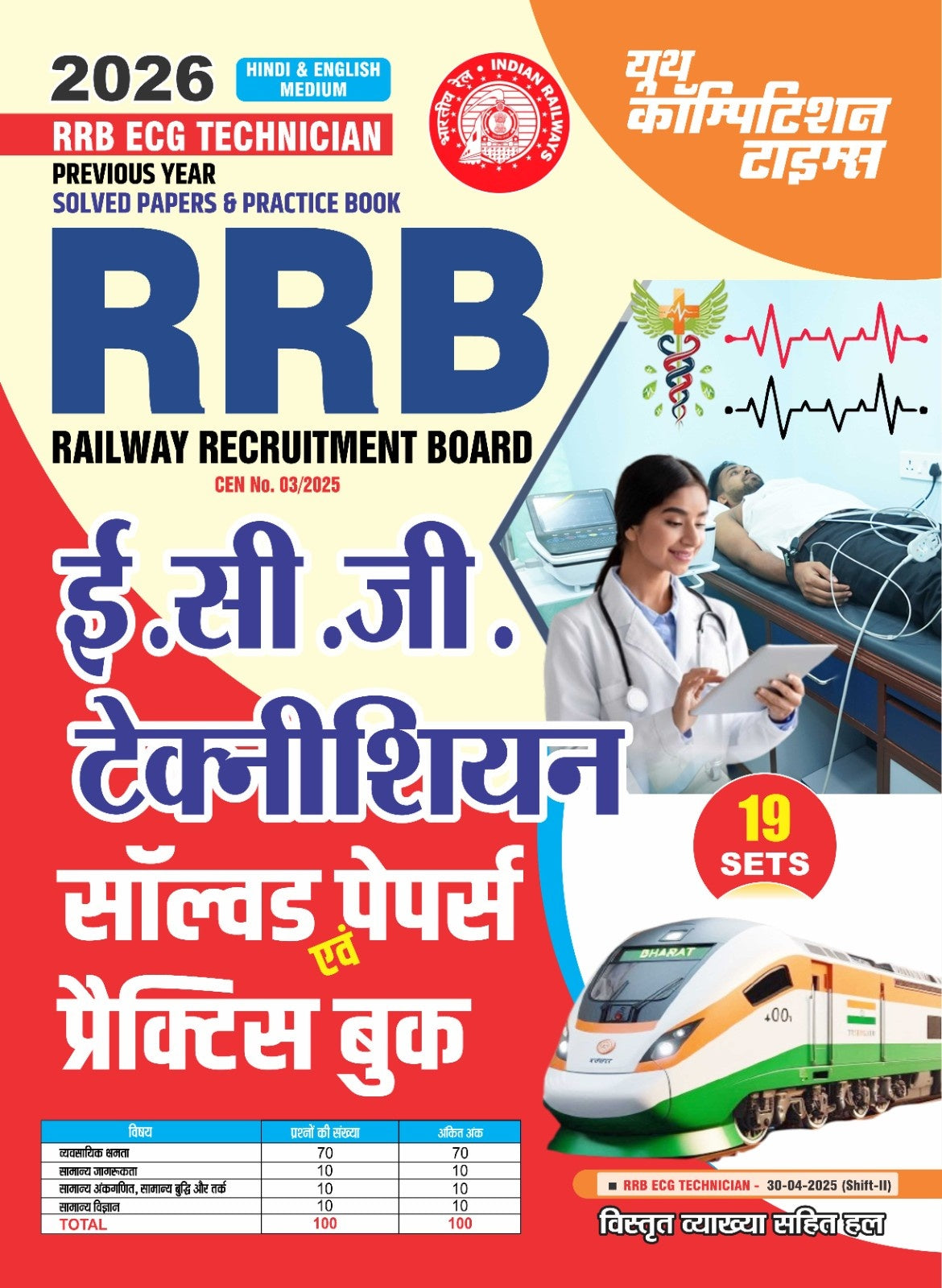 RRB ECG Technician Solved Papers & Practice Book 2025