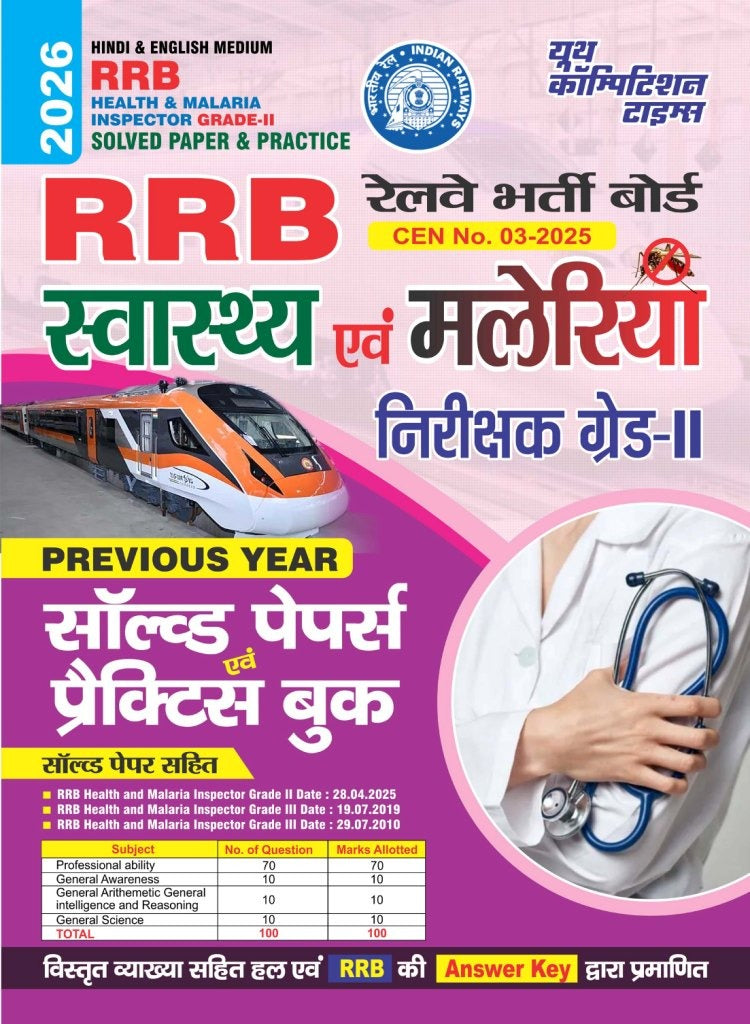 RRB Health & Malaria Inspector Solved Papers & Practice Book 2025