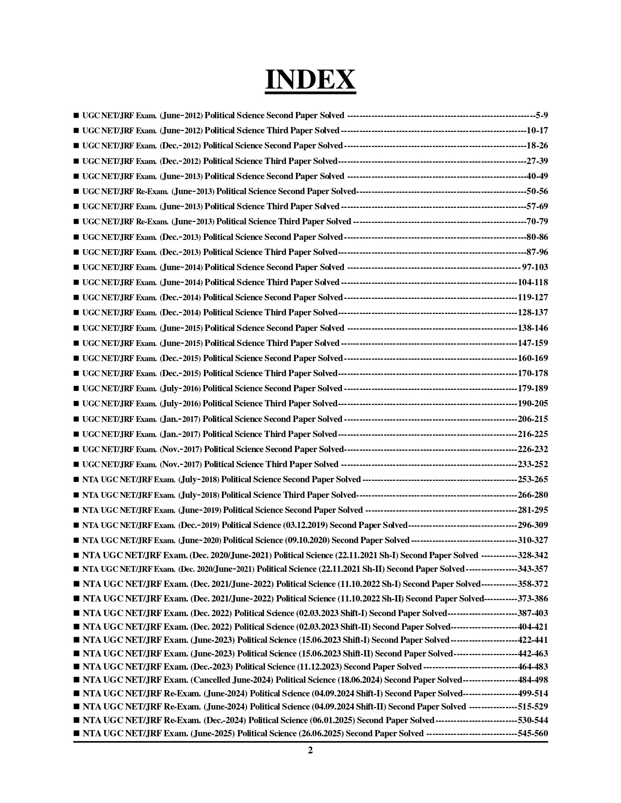 NTA/UGC-NET/JRF Political Science Solved Papers 2025 in English