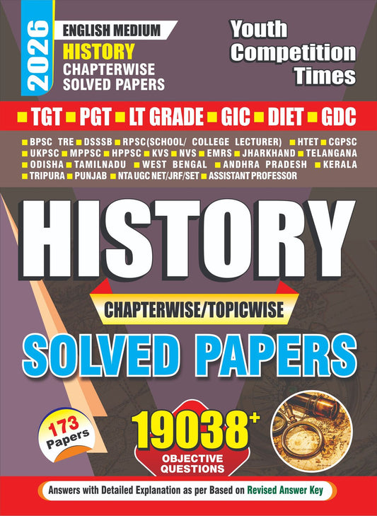 TGT/PGT History Chapterwise Topicwise Solved Papers 2026