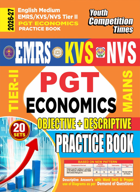 English Medium_EMRS/KVS/NVS Tier-II PGT Economics (Mains) Objective+Descriptive (20 Sets) - 2026-27
