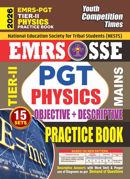 EMRS-PGT TIER-II PHYSICS (Mains) Practice Book (15 Sets) Objective+Descriptive - 2026