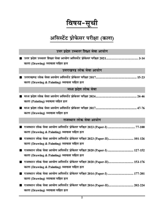 Assistant Professor Drawing & Painting 10 Solved Papers Hindi Medium 2025-26