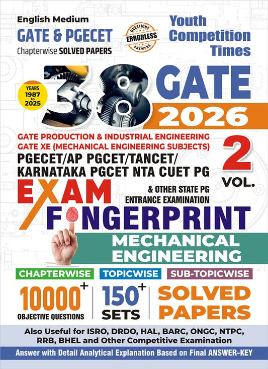 Gate & PGECET Fingerprint Vol-2 Mechanical Engineering Chapterwise Solved Papers 2026 English Medium