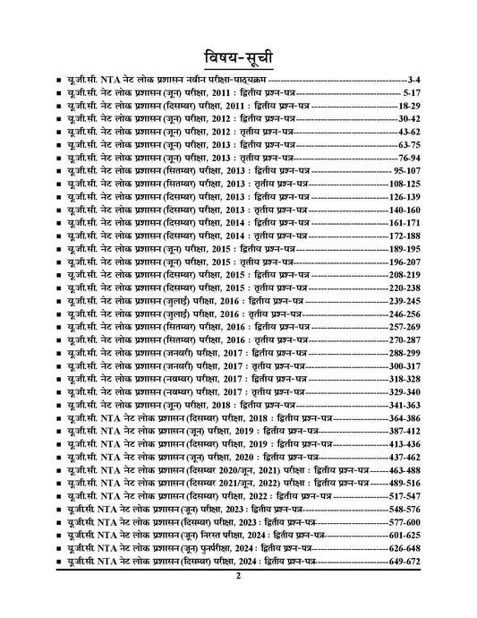UGC NET JRF Public Administration Solved Papers Hindi Medium 2025