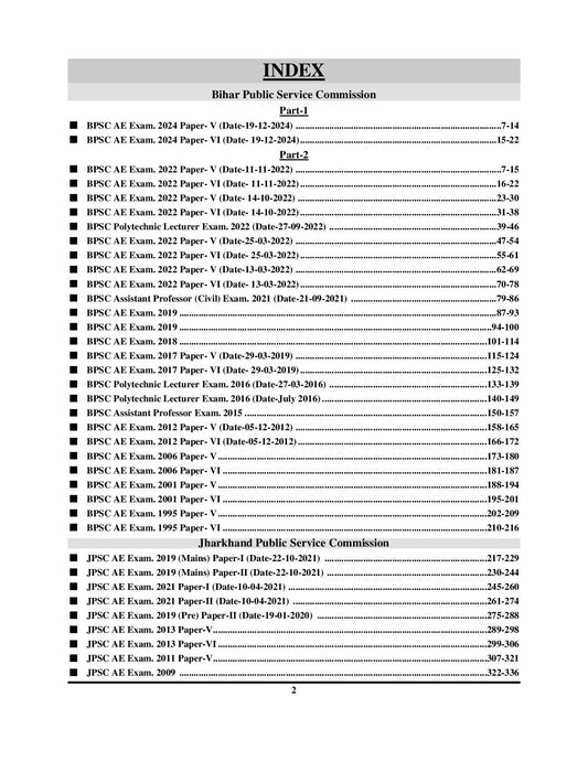 English Medium) BPSC & JPSC Civil Engineering Solved Papers Paper-V & VI 37 Sets (2025-26)