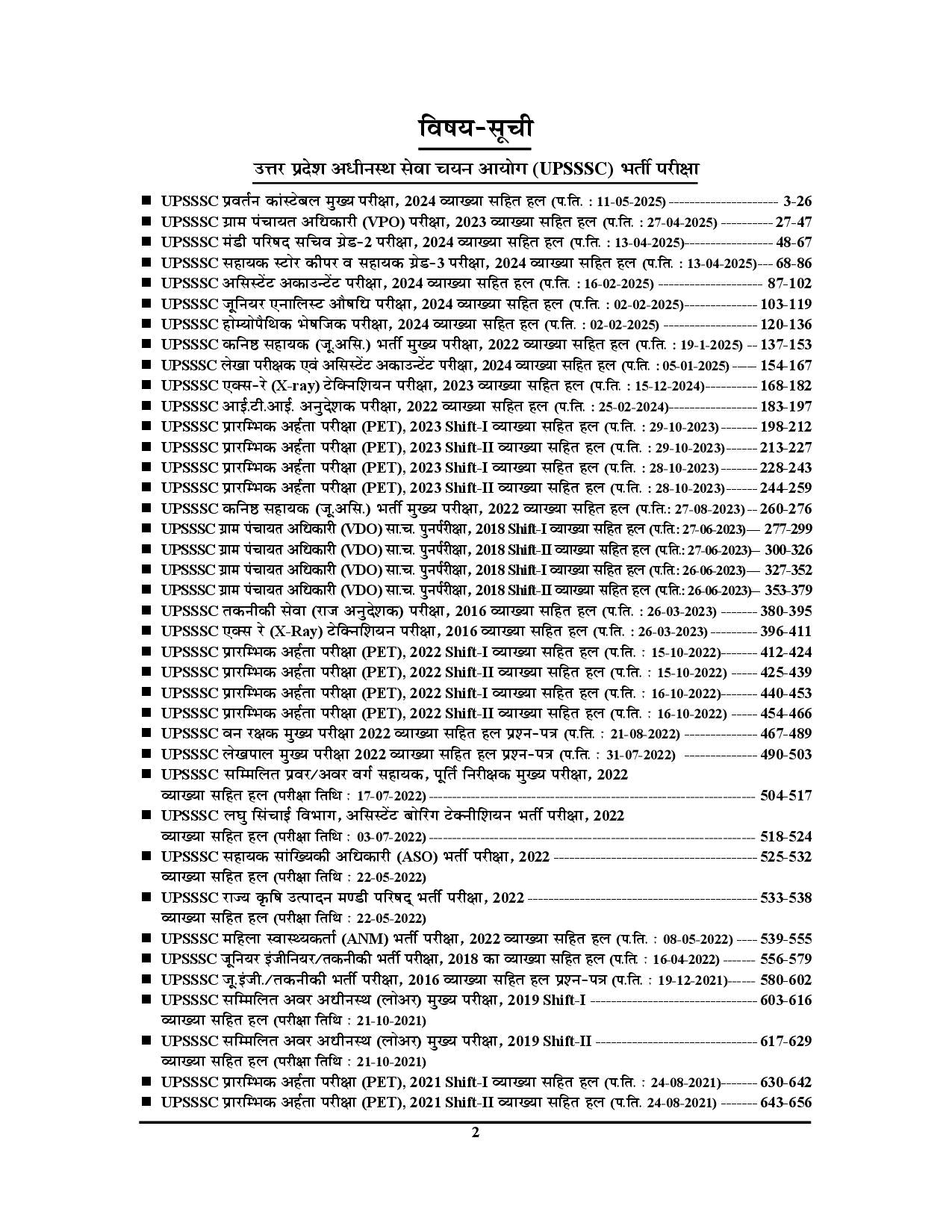 UPSSSC Previous Year Solved Papers 2021 Till Up To Date 2026 Hindi Medium