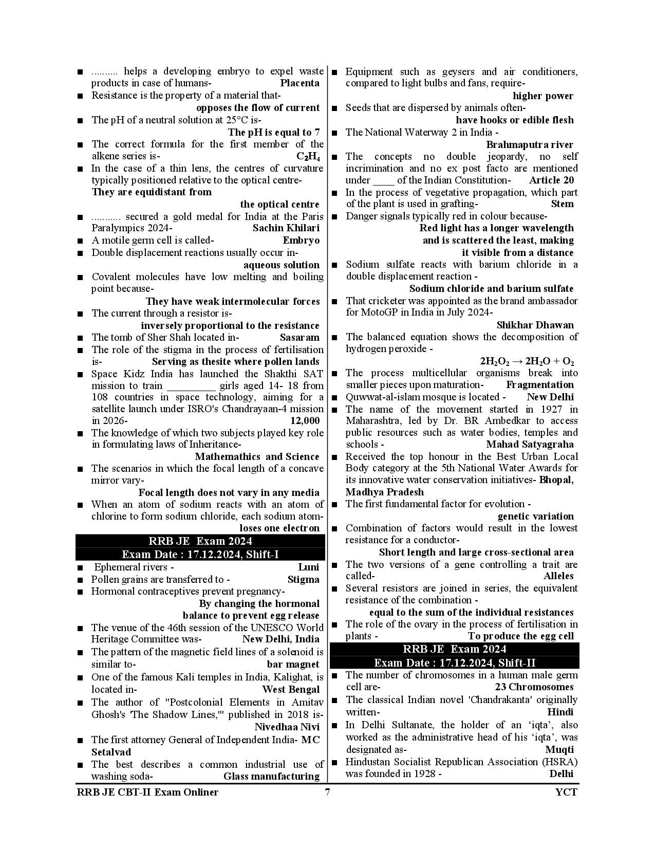 RRB JE Compulsory Question Paper Exam Reminder 7900+ English Medium 2025-26