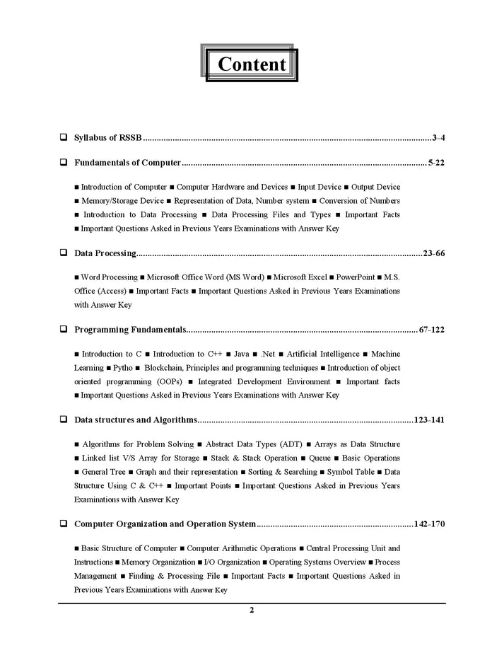 Basic Computer Instructor Rssb RSSB Basic & Senior Computer Instructor Study Material Question Bank ...