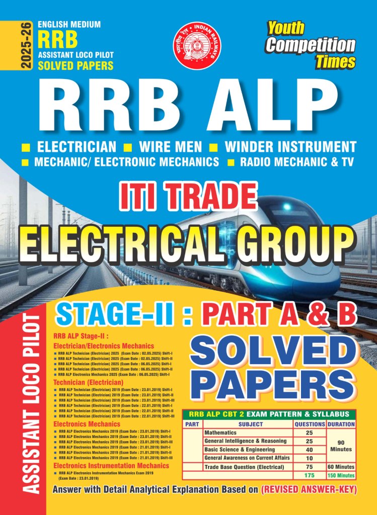 RRB Assistant Loco Pilot (ALP) Stage-II: Part A & B ITI Trade Electrical Group Solved Papers 2025