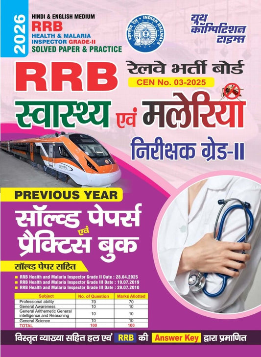 RRB Health & Malaria Inspector Solved Papers & Practice Book 2025