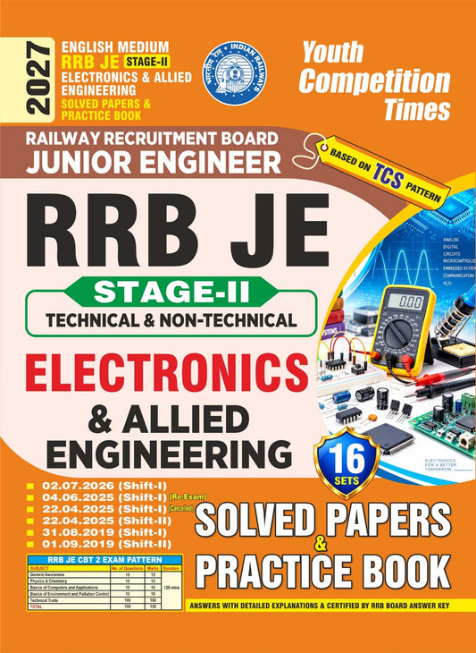 RRB JE (Stage-II) Electronics & Allied Engineering Solved Papers & Practice Book I 16 Sets I English Medium I 2027