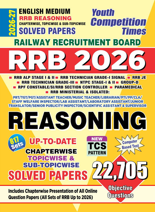 English Medium_RRB REASONING (817 Sets) Chapterwise, Topicwise & Sub-Topicwise Solved Papers (22,705 Objective Questions) 2026-27