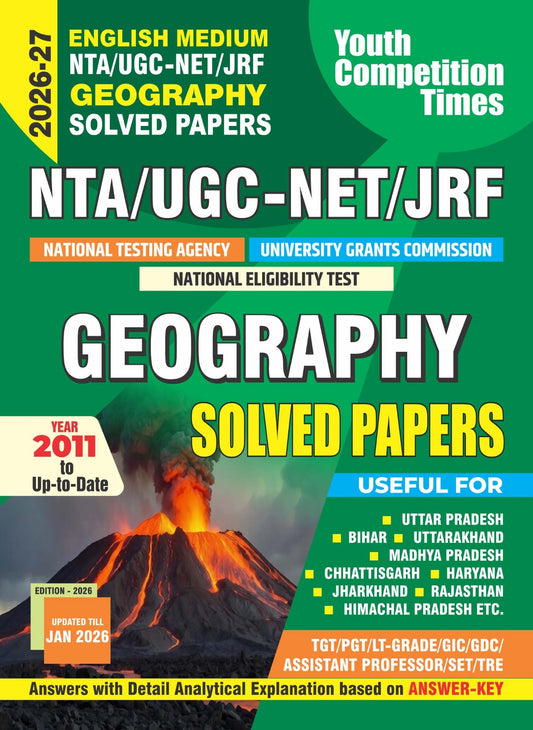 (English Medium) NTA/UGC-NET/JRF Geography Solved Papers - 2026-27