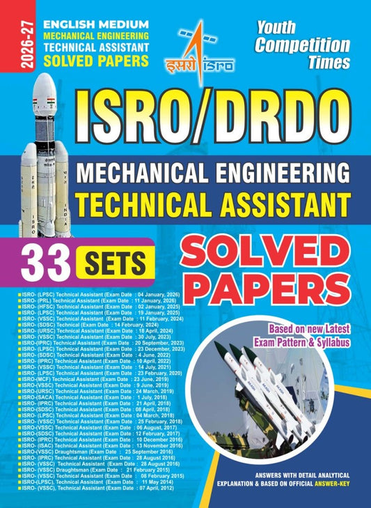 English Medium_Mechanical Engineering Technical Assistant (ISRO/DRDO) Solved Papers (33 Sets) - 2026-27