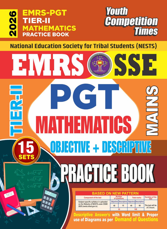 EMRS-PGT TIER-II MATHEMATICS (MAINS) Objective + Descriptive (15 Sets) Practice Book - 2026-27