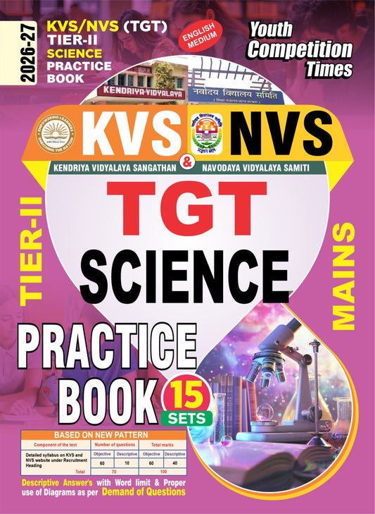 English Medium_EMRS/KVS/NVS (TGT) TIER-II SCIENCE (Mains) 15 Sets Practice Book - 2026-27